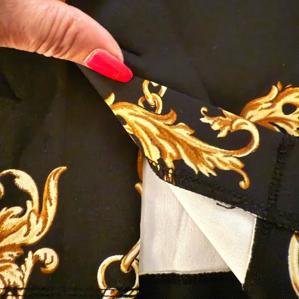 Worthington Black and Gold Pencil Skirt Cocktail elastic waist love​ - Picture 7 of 7